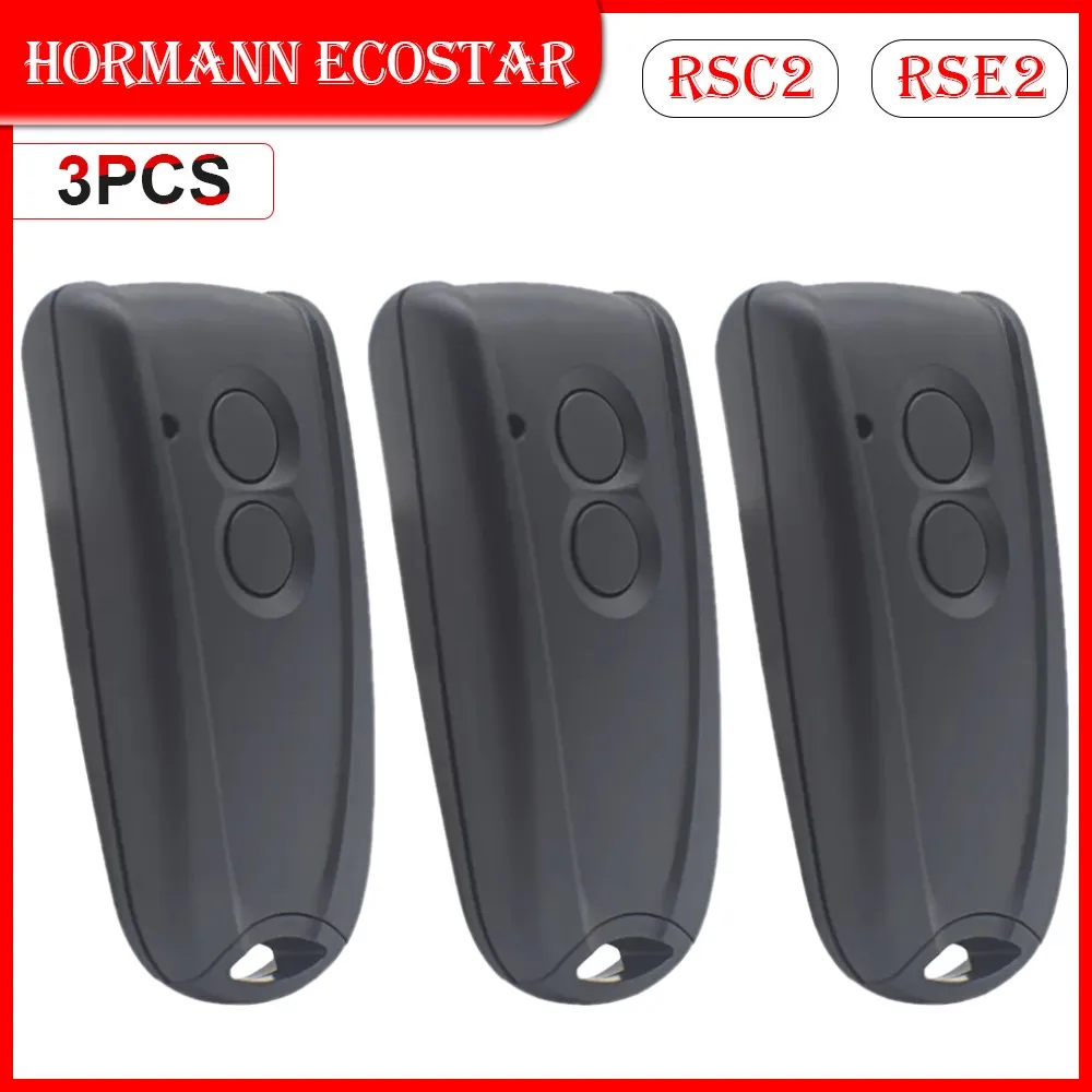 

HORMANN 3PCS ECOSTAR RSC2 RSE2 Garage Remote Control 433.92MHz Rolling Code 433mhz Gate Door Opener Key Command