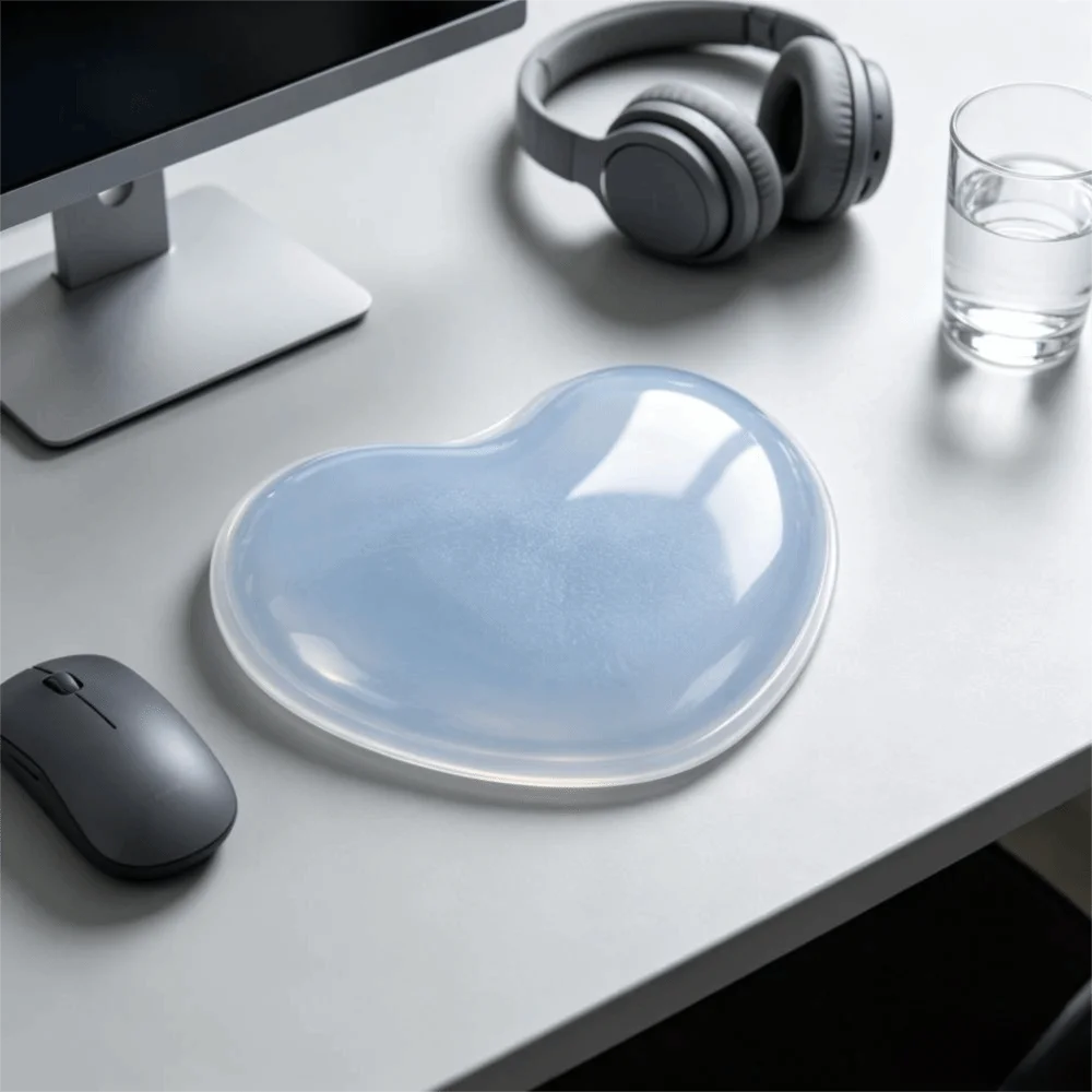 Soft Silicone Mouse Wrist Rest Transparent Base Anti Slip Silicone Wrist Support Hand Pillow Cushion Non Slip Wrist Pad Home Use