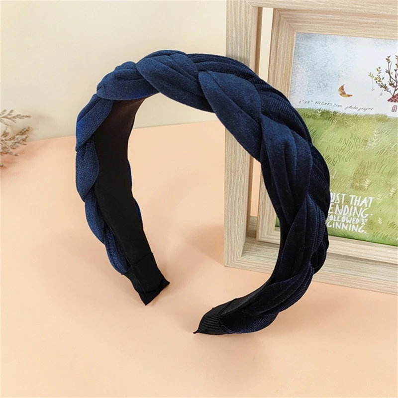 Fashion Headband Women Headbands Braided Hair Bands Wide Elegant Headwear NEW