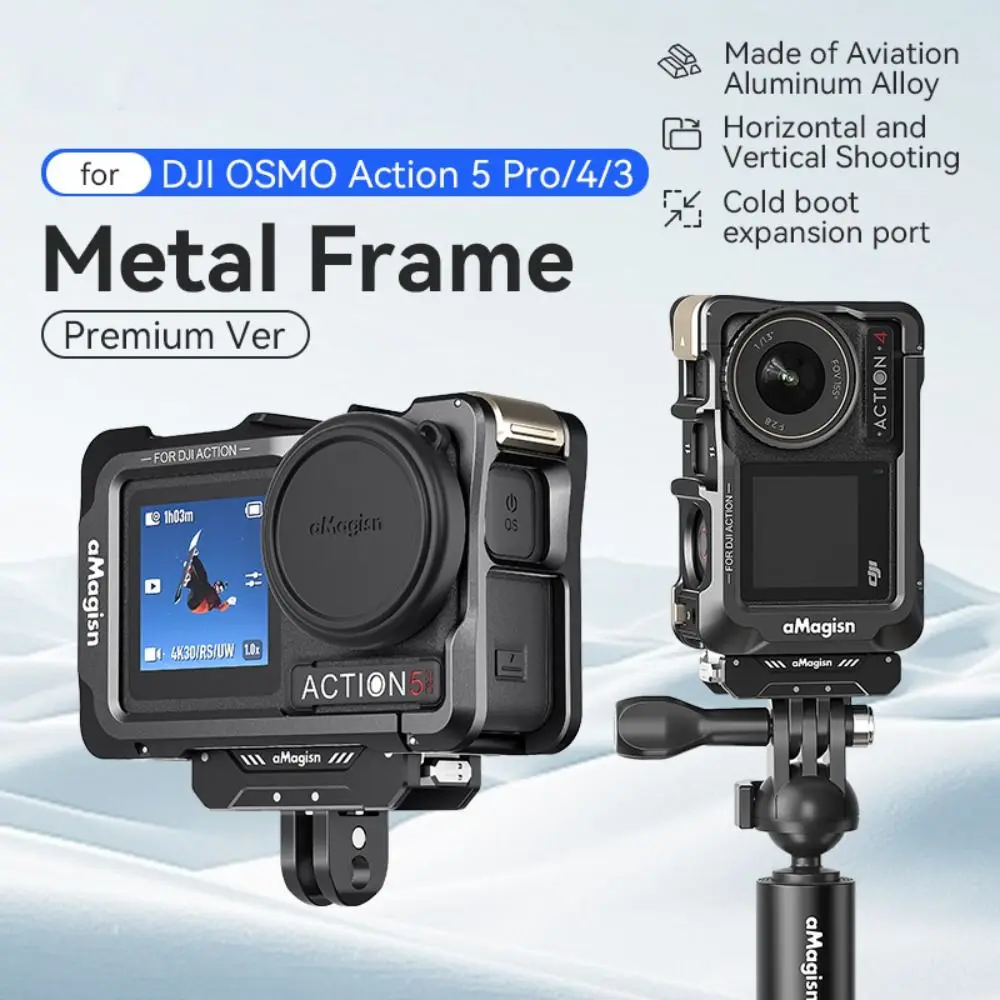 Quick Release Metal Frame Cage Protection Accessories Protective Frame Case Aluminium Alloy for DJI Osmo Action 5 Pro/4/3