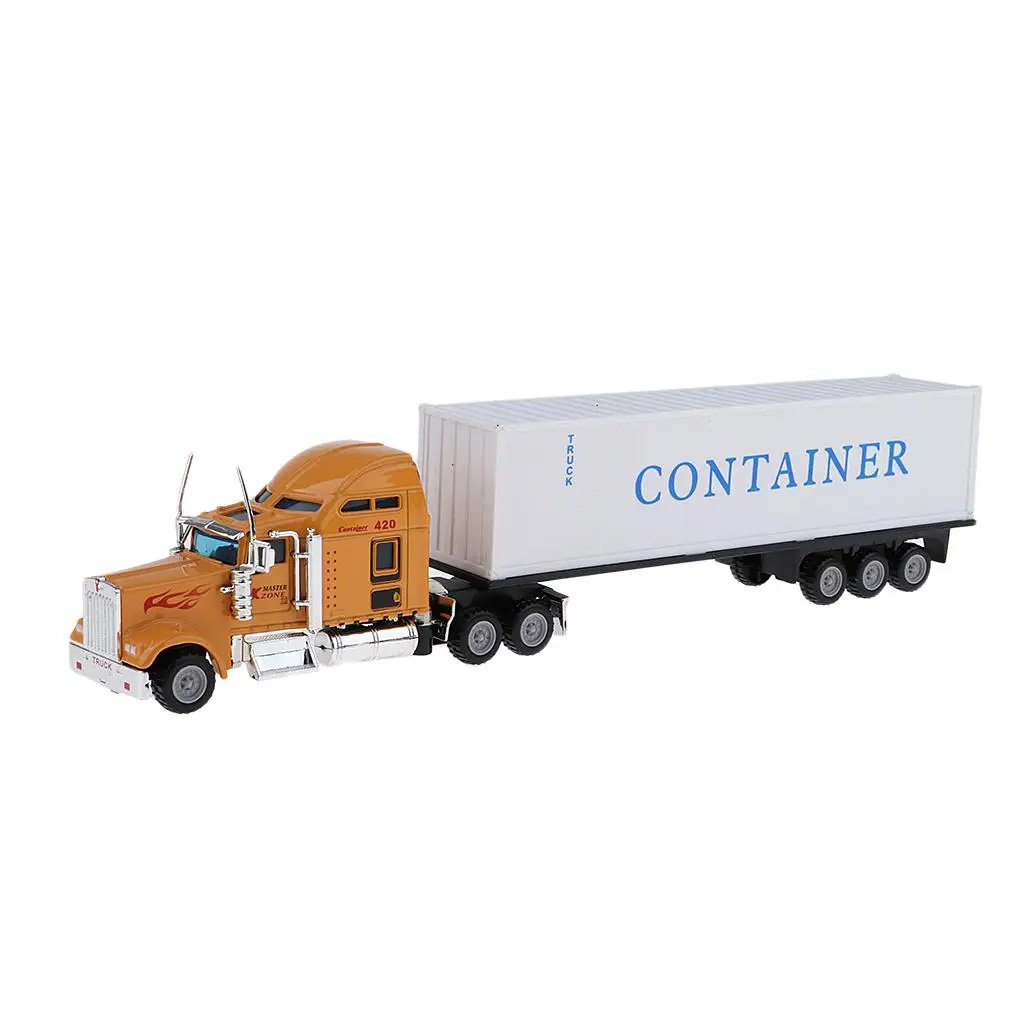 

1/65 Vehicle Model Alloy Truck Model Toy Simulated Detailed American Super Long Transport Truck Model Heavy Truck Model