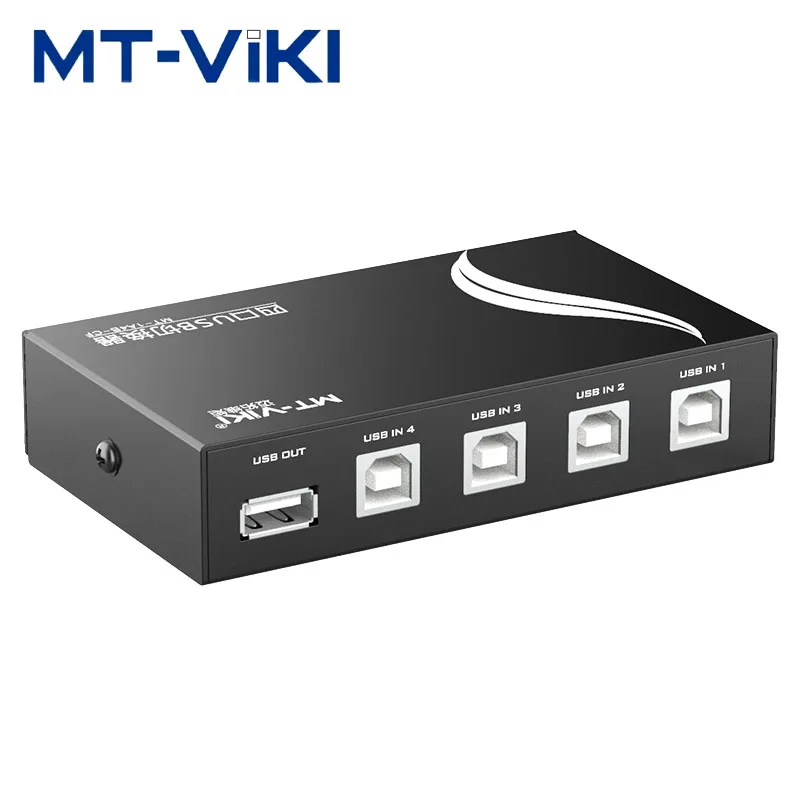 

MT-VIKI USB-переключатель-сплиттер USB-адаптер Share 4 входа 1 выход 4 компьютера Share A Принтер Поддержка USB-устройства MT-1A4B-CF