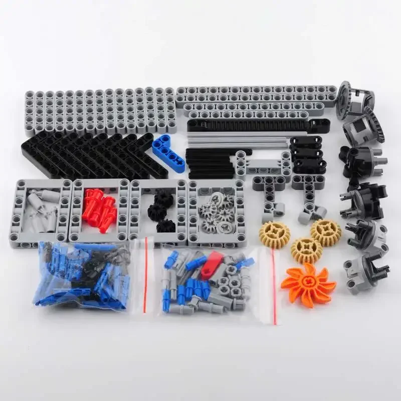 RC Car Chassis Electric Four-Wheel Drive Technical Building Blocks Power Function Motor IR Remote Control Reciever MOC Bricks