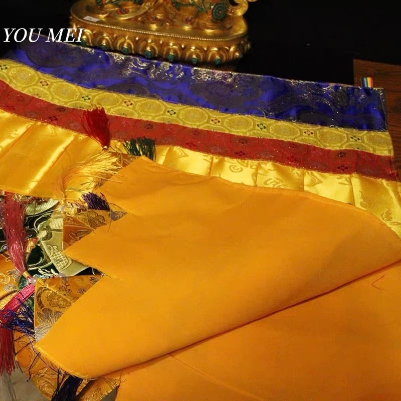 Buddhist Hall Altar Room Prayer Flags Fabric Curtains,Embroidery 1m Wall Skirts,Table Skirts,Tibetan-Style Decorative Curtains