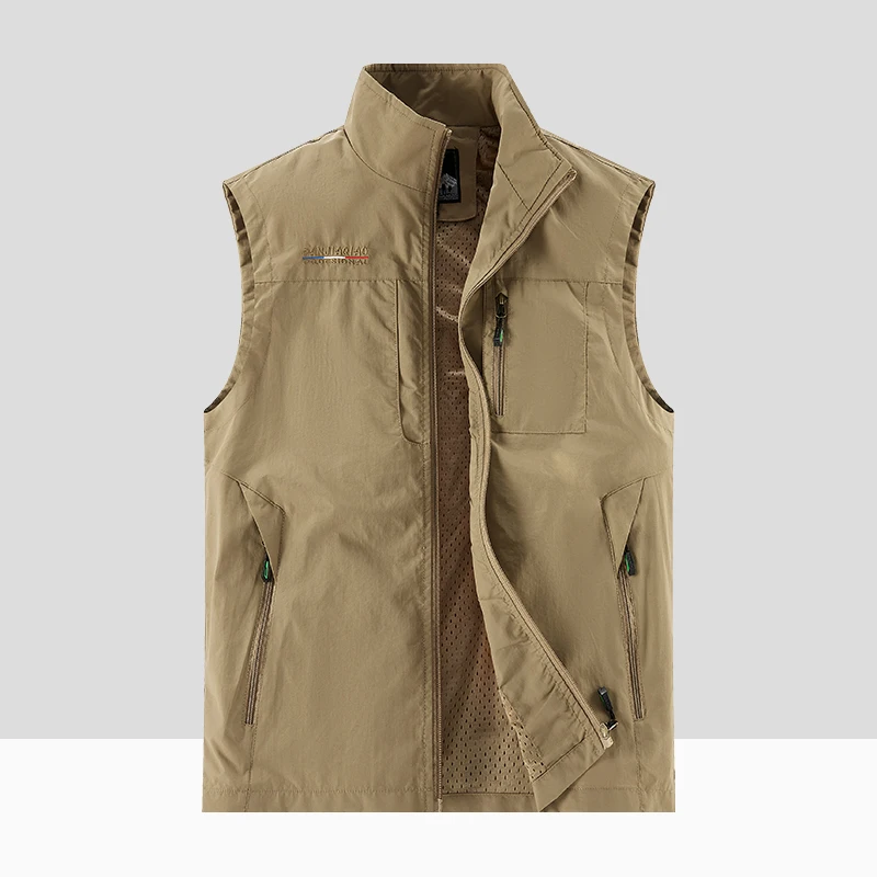 

Мужские дышащие сетчатые жилеты, куртки, мужская верхняя одежда, жилеты для рыбалки, одежда, летний жилет, мужские жилеты с несколькими карманами, повседневные жилеты