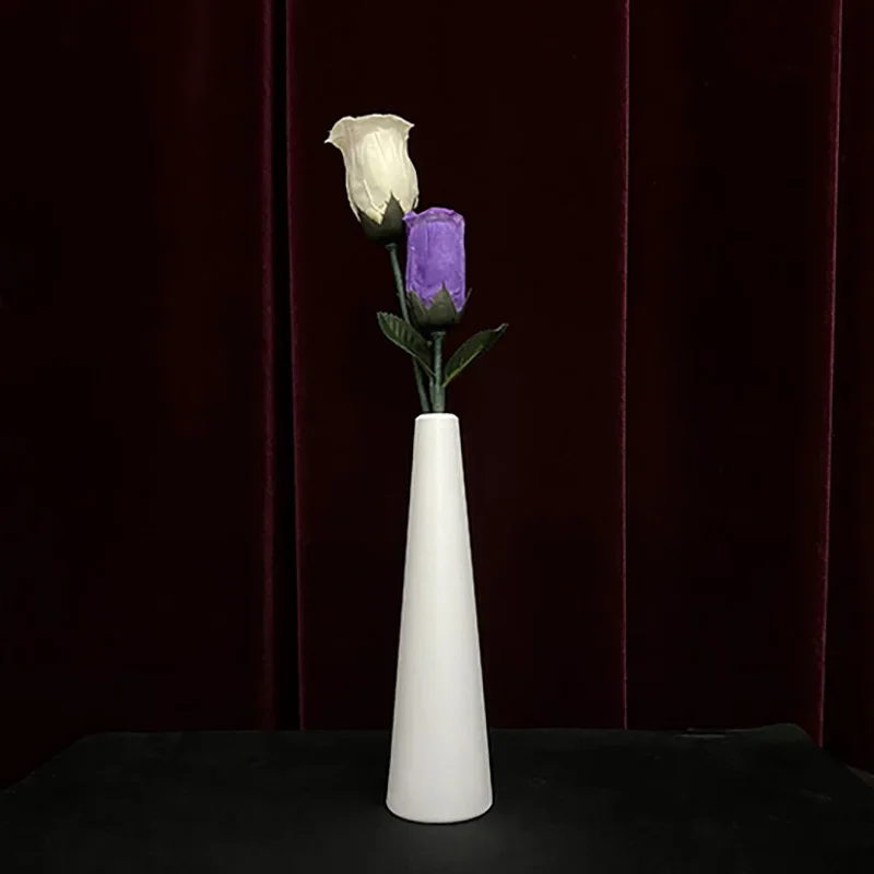 Rose Color Change Vase by JIN Magic Tricks Flower Four Times Changes Magia Magician Stage Illusions Gimmicks Mentalism Props