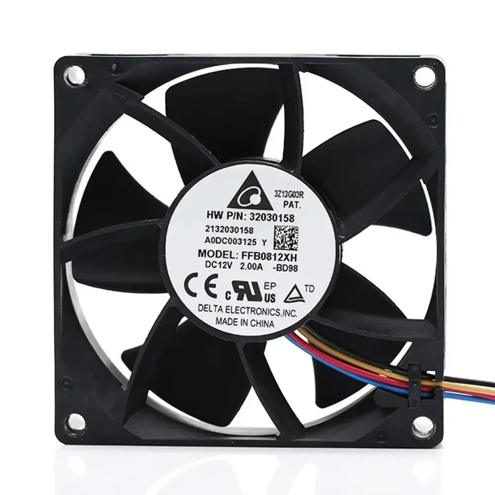 

For Delta FFB0812XH 8025 DC12V 2A 80X80X25mm 8cm high speed large air volume forced pressure cooling fan