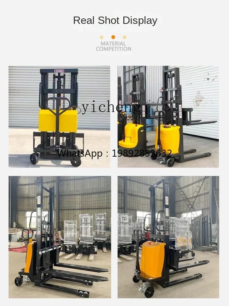 

LYY semi-electric stacker 1 ton 2 tons forklift loading and unloading truck hydraulic lift truck