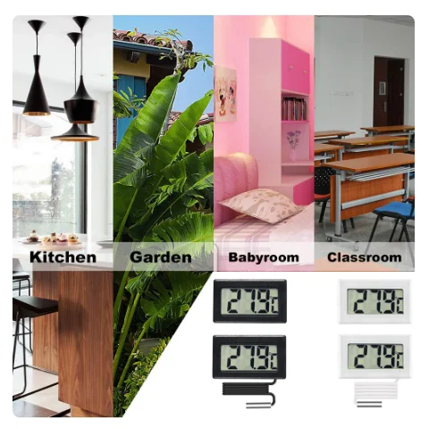 Mini Digital LCD Indoor Convenient Temperature Sensor Hygrometer Meter for Fish Tank Water Temperature Sensor