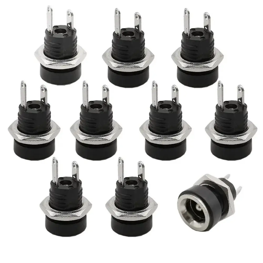 10 PCS DC Power Supply Female Panel Mount Connector 12v Jack Power Connector DC-022B DC Jack Adapter