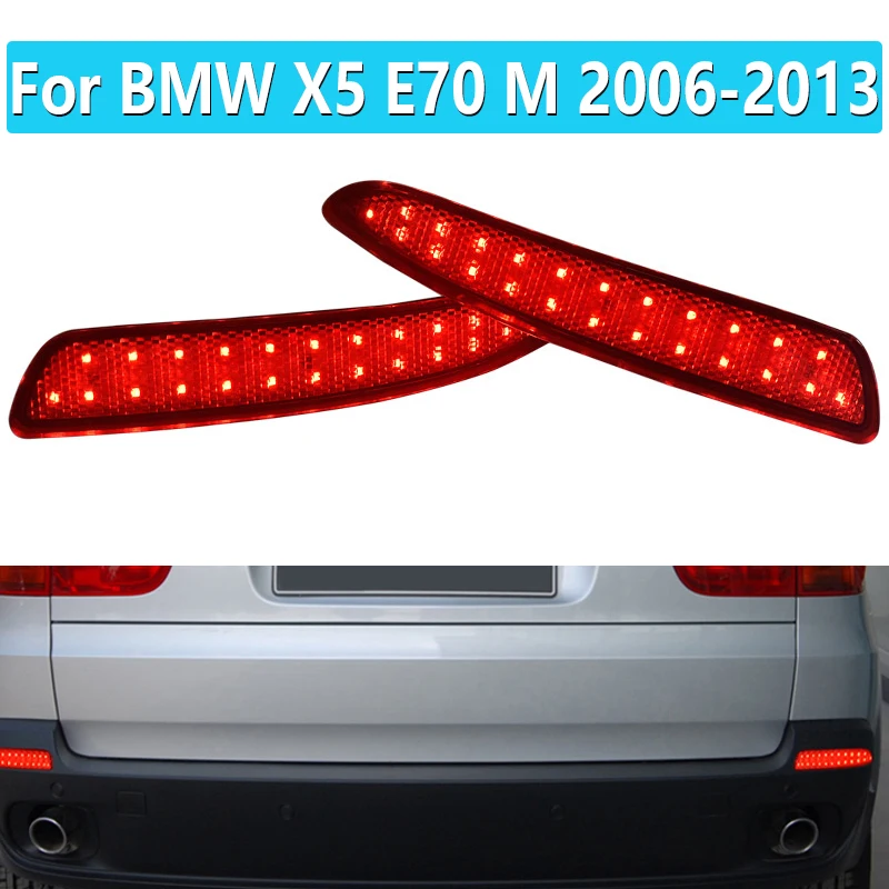 

1 Pair Car Rear Bumper Reflector Lamp Brake Light For BMW X5 E70 M 2006-2013 Rear Bumper Reflector Lamp 63147158950