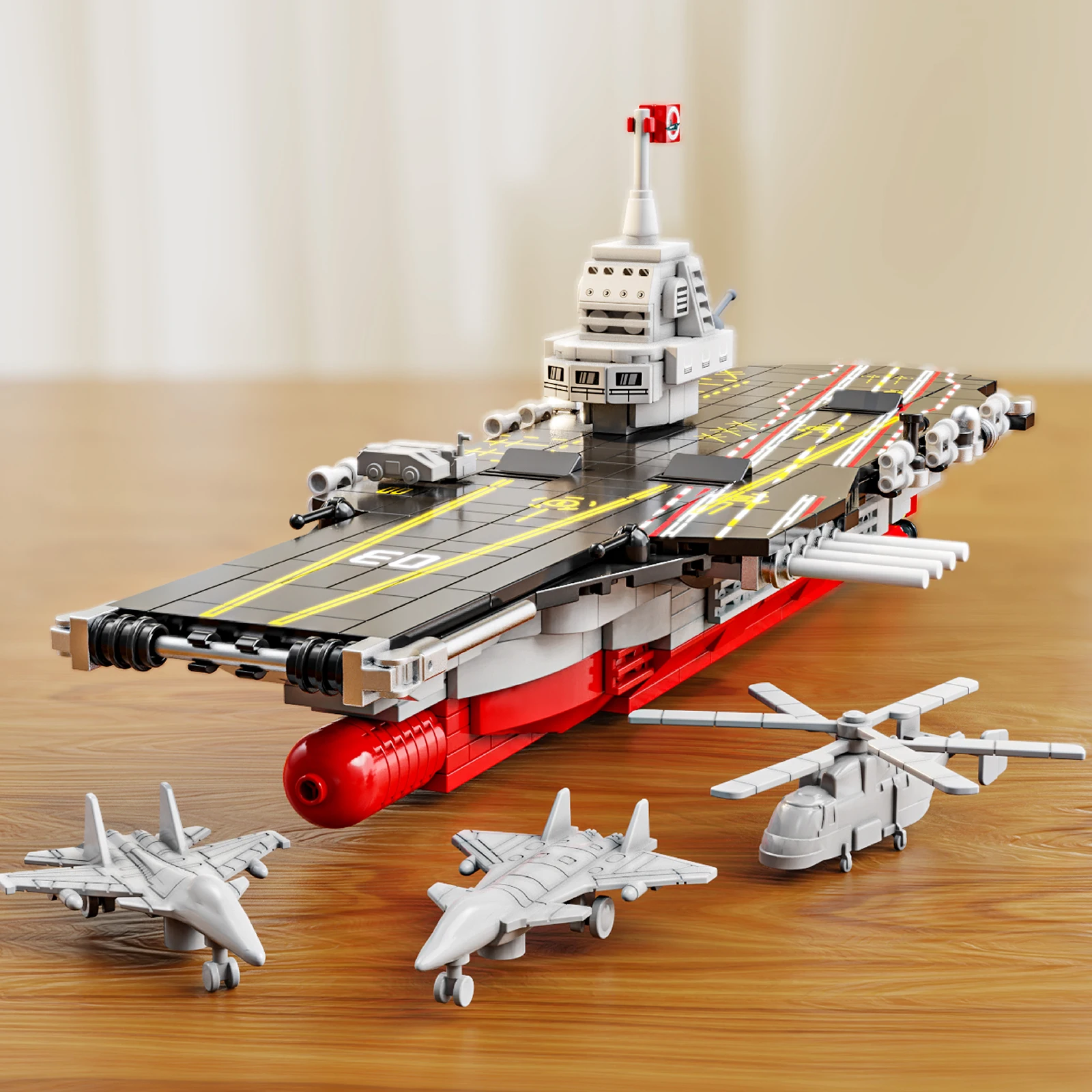 712 pçs blocos de construção de porta-aviões brinquedos modelo navio montar tijolos conjuntos de brinquedos para crianças ornamento presentes