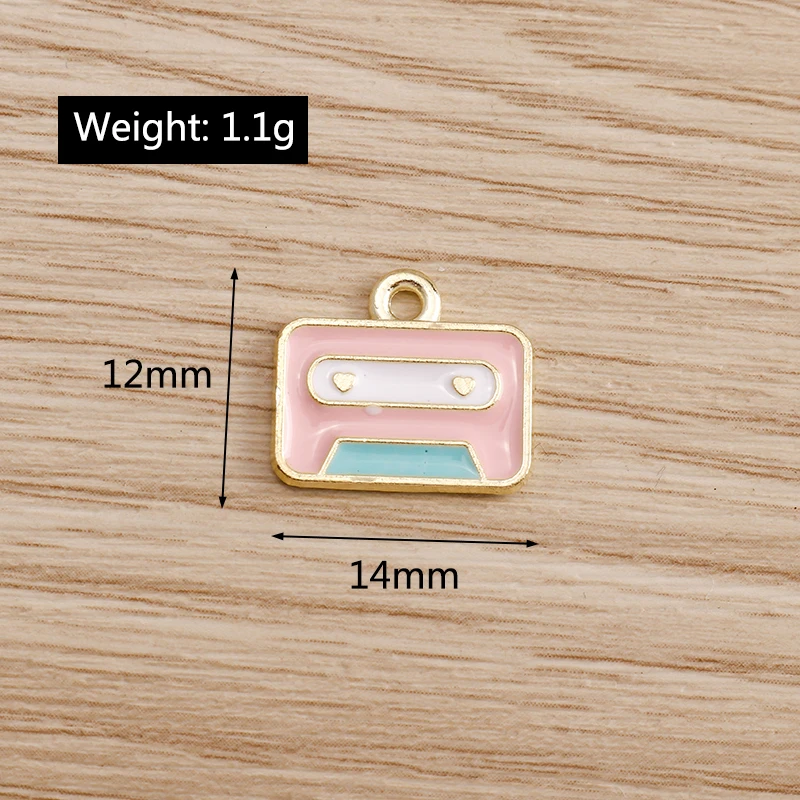 Tusember 10 Stück Niedliche Emaille-Gitarren-Musik-Anhänger für Schmuckherstellung DIY Musikalische Ohrringe Anhänger Halsketten Armbänder Bastelbedarf – Detail 15