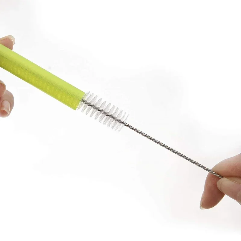 2–10-teiliges Strohhalm-Reinigungsbürsten-Set, Nylon-Röhrenbürste mit Edelstahlgriff, wiederverwendbar für Babyflaschen, Strohhalme, schmale Röhren – Detail 5