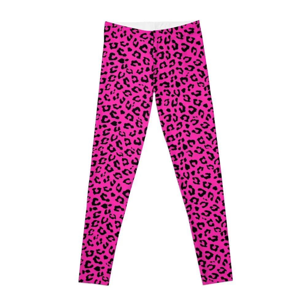 Pink Leopard Spots Skin Pattern Leggings trousers Women's trousers for fitness gym wear Womens Leggings