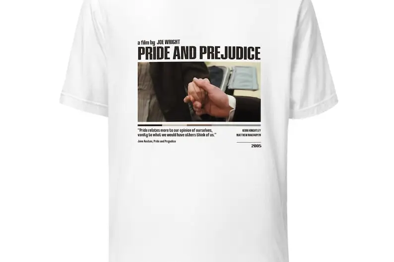 Pride and prejudice tshirt, Jane Austen, aesthetic tee, JaneAusten, pride and prejudice movie, unisex shirt