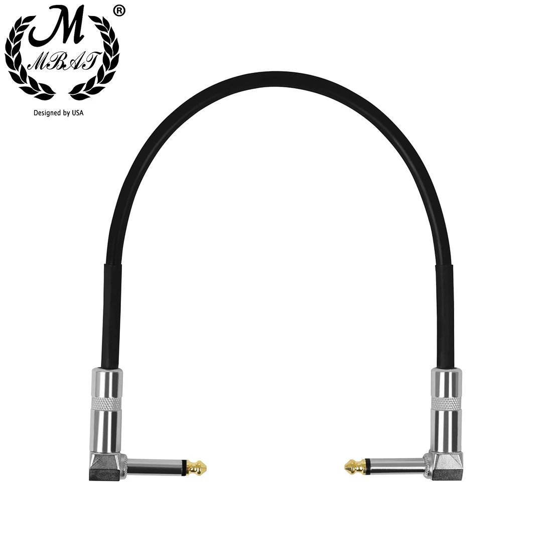 M MBAT Guitar Effect Pedal Cable Connecting Line 6.35Mm To 6.35Mm Audio Cable Right Angle Cord Copper Wire Guitar Accessories