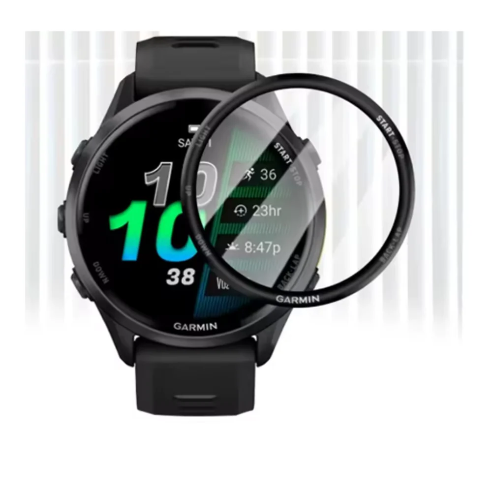 PMMA 및 소프트 TPU 필름 화면 보호기 GARMIN Forerunner 970 570 42mm 47mm 강화 유리 긁힘 방지 보호