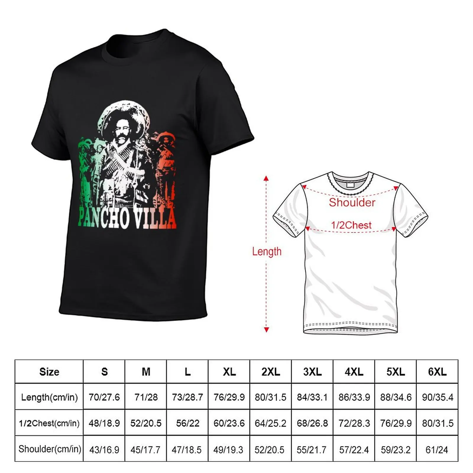 Pancho Villa Pancho Villa Pancho Villa T-Shirt summer top cute tops kawaii clothes mens t shirt graphic