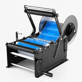 DN-MT-40 etichettatrice manuale etichettatrice manuale per bottiglie rotonde etichettatrice autoadesiva trasparente piccola semplice