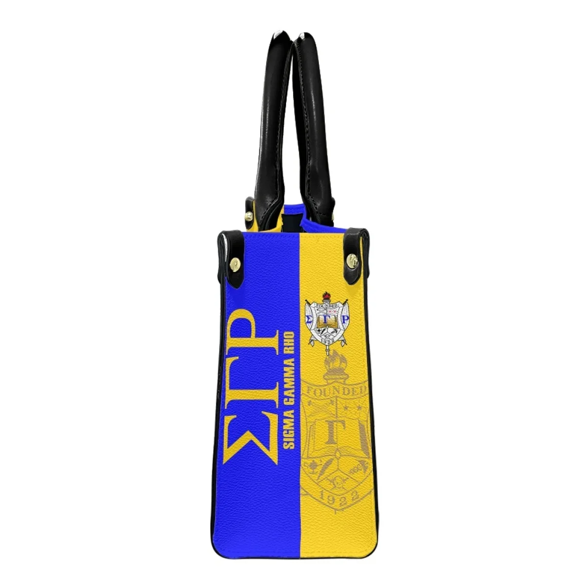 Nieuwe Hoge Kwaliteit Dames Handtassen Bakken Luxe Sigma Gamma Rho Print Top Handvat Pu Lederen Crossbody Tas Voor Woon-Werkfeest