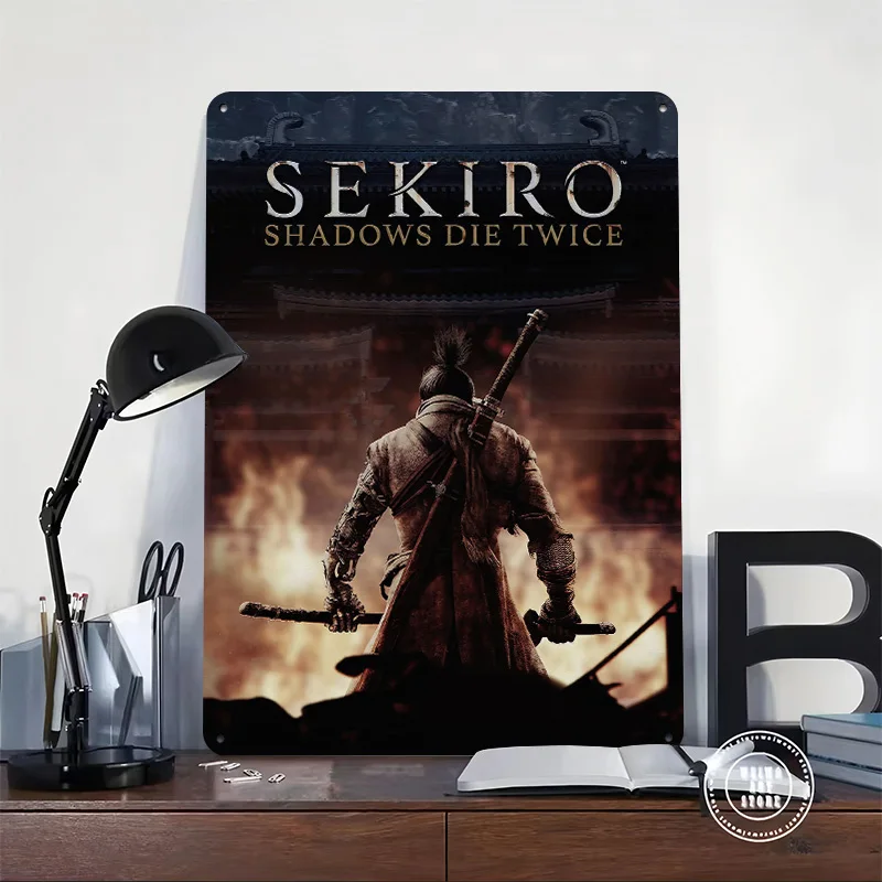 Sekiro: Shadows Die Twice Game Personalized 3D Textured Metal Poster Wall Art Tinplate Sign for Modern Home Decoration Gaming