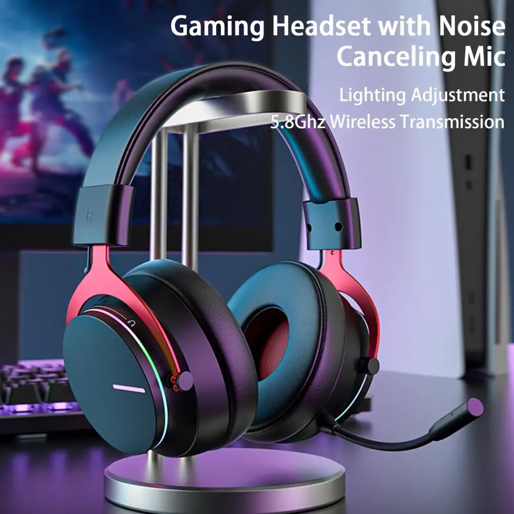 

Game Music Dual Mode Long Battery Life Noise Cancelling Over Ear Headphone with Mic for PS5 for PS4 for Switch