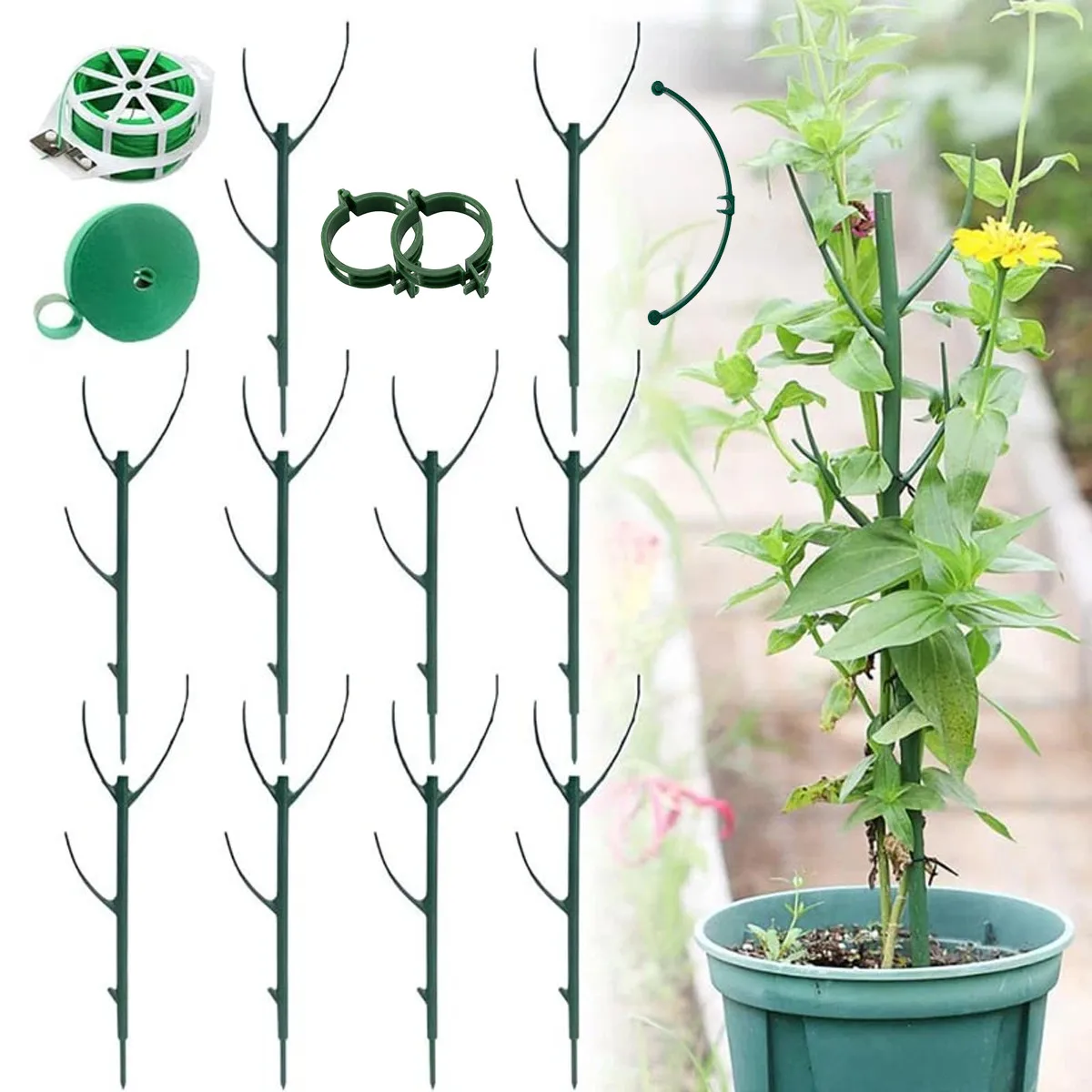 

10Pcs Stackable Monstera Plant Support Garden Stakes Climing Plants Stem Support