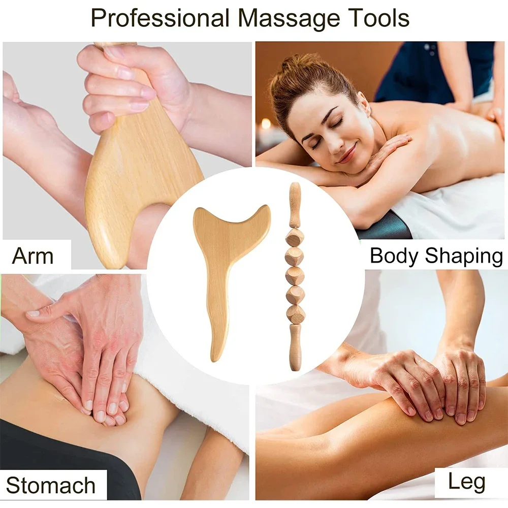 Maderotherapy Kit For Reductive Massager Body Sculpturing Anti Cellulite Maderoterapia Massage Tool Colombian Wood Therapy Tools