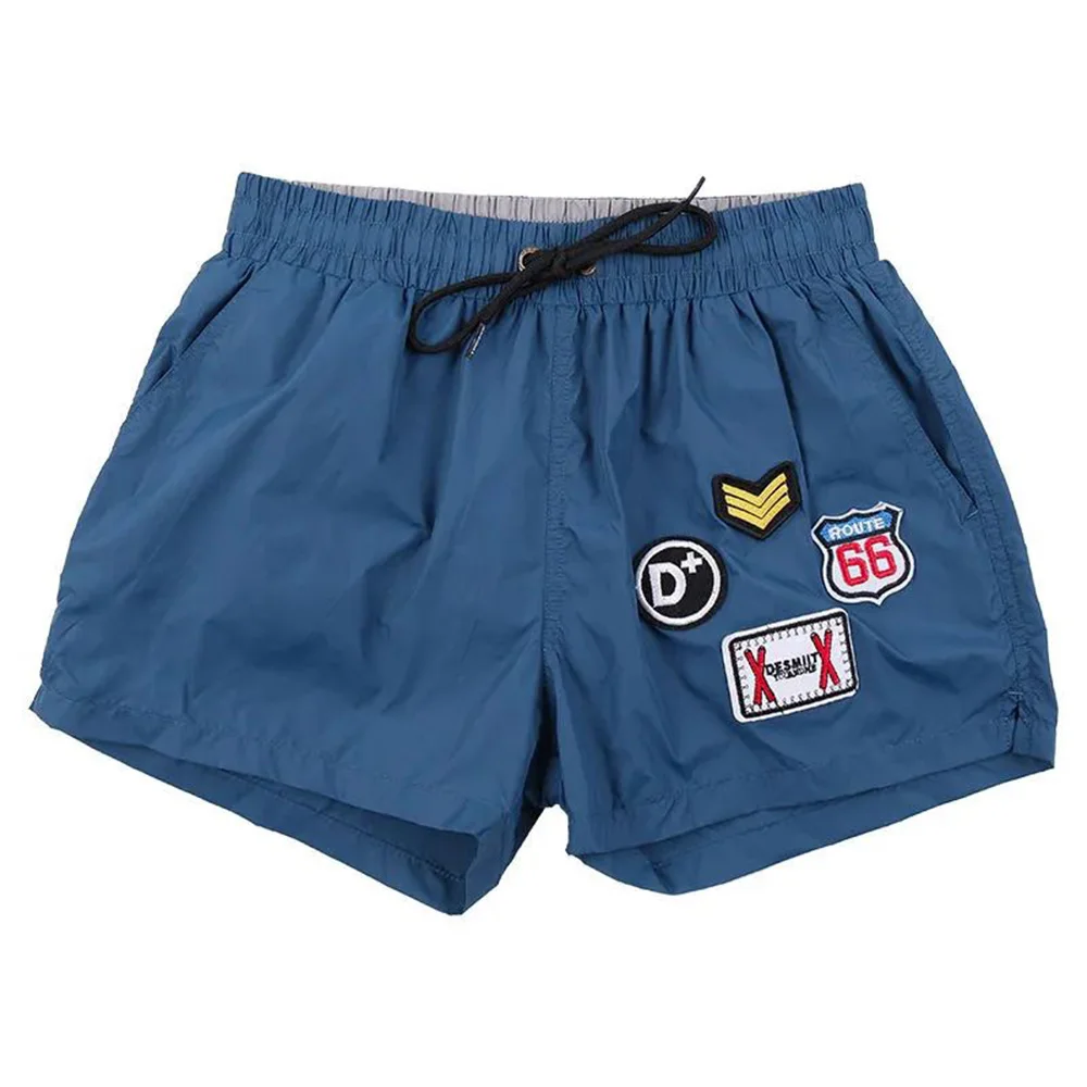 Mens Swim Trunks Nylon Embroidered Holiday Beach Shorts Summer Water Proof Daily Sport Gym Fitness Casual Shorts Men'S Clothing