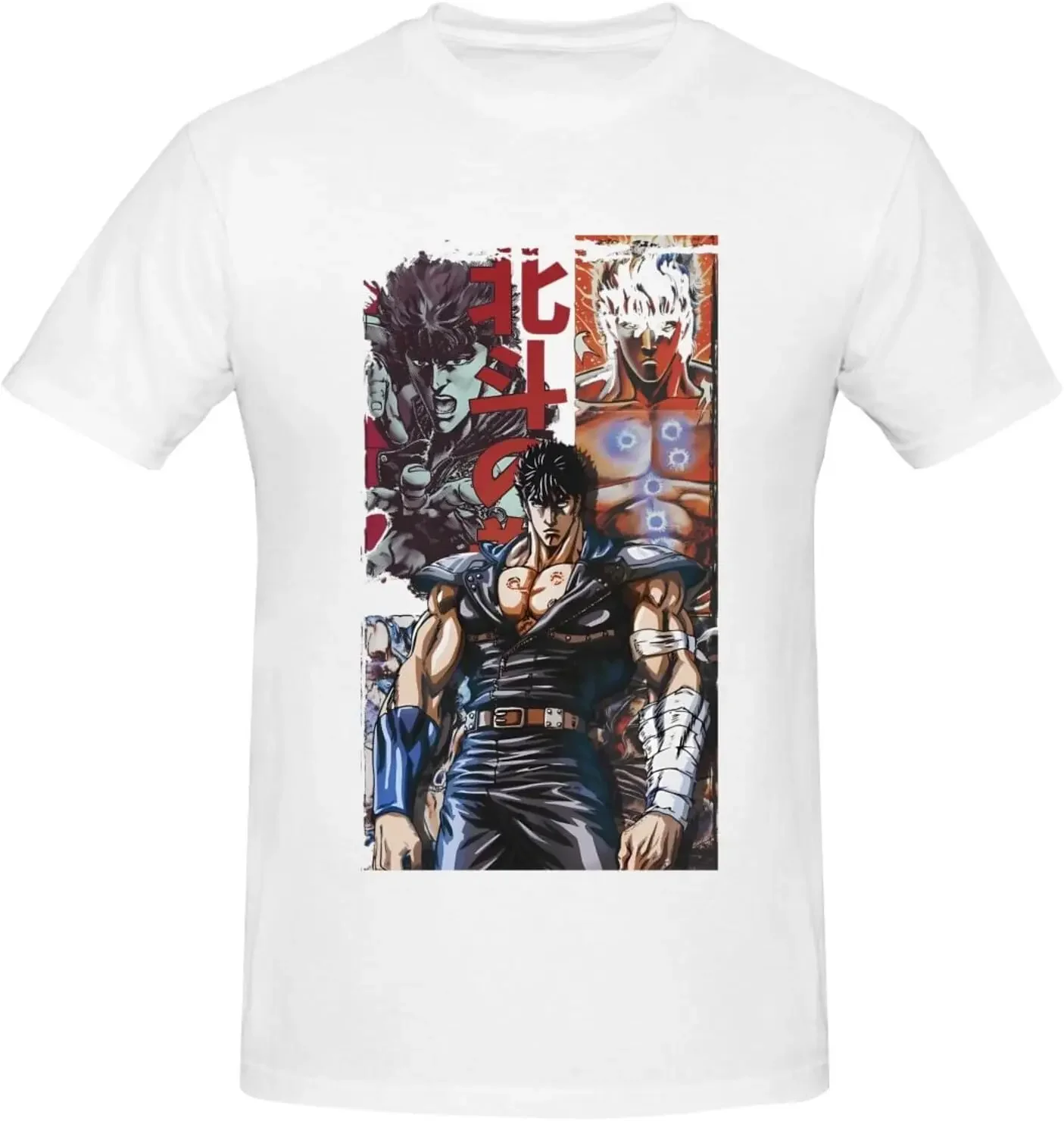 Fist of The North Star Men's T-Shirt Basic Short Sleeve Tee Fashion Classic Anime Memory Casual Top