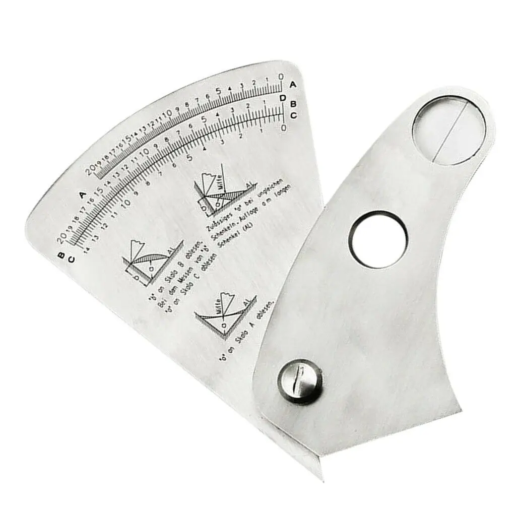 C100 Fan Shape Welding Gauge Angle Height Test Ruler Inspection Tool for Welding Quality Check