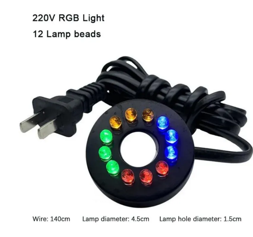 Fish tank rockery LED with hole color lights aquarium lighting fountain swimming pool decoration