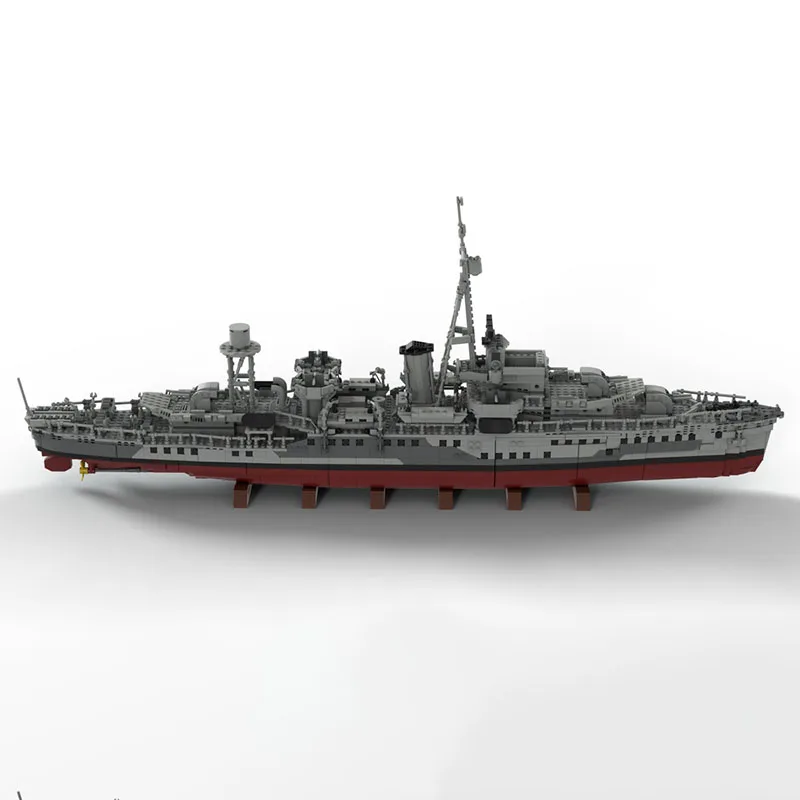 New MOC Building Blocks Military Model HMS Stork Bitten class Patrol Ship Technology Modular Festival Toy DIY Assembly Set