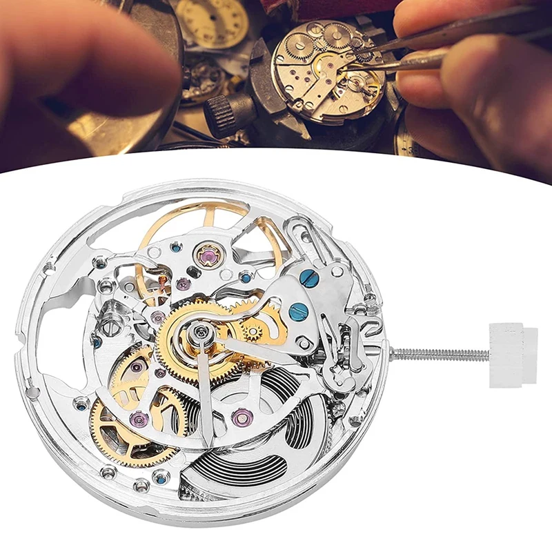 2824 Professional Hollow Mechanical Watch Movement,Watch Replace Part,Watch Repair Accessory,For Watch Repairing