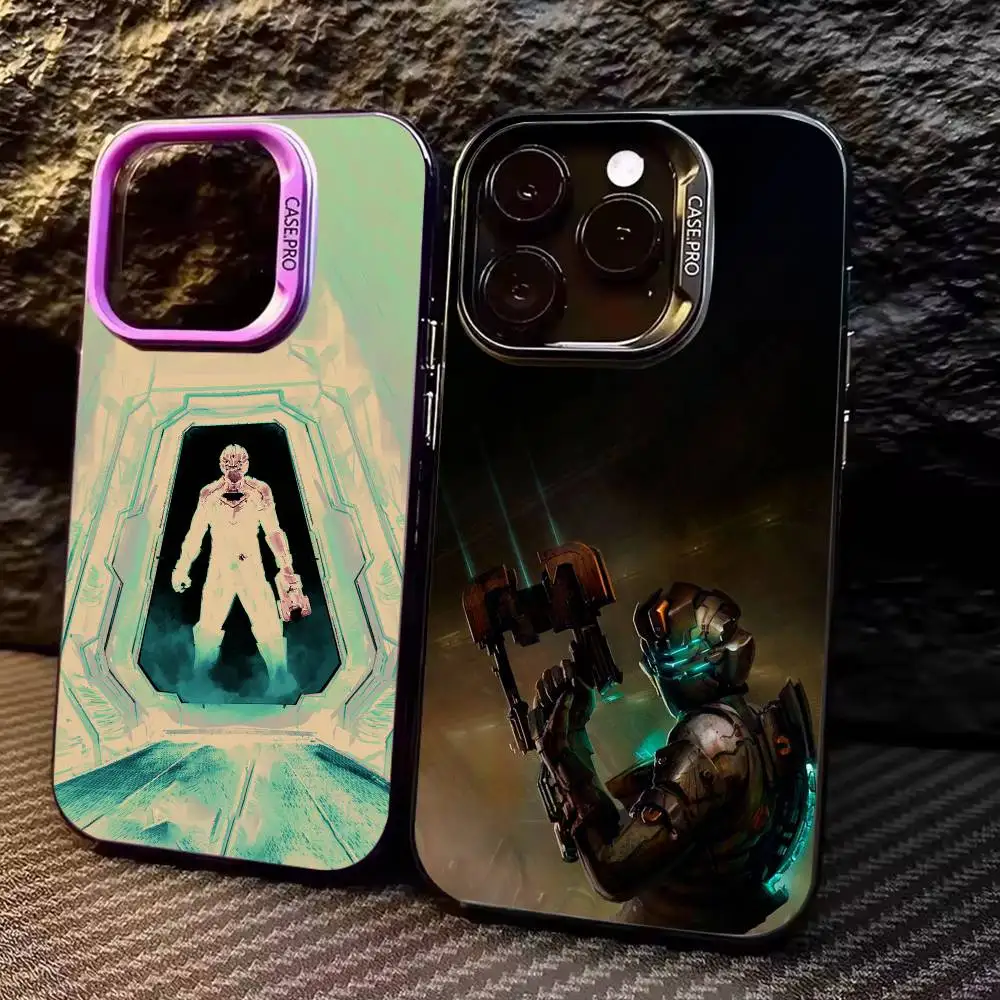 

Dead-ES SpaceS Game Phone Case For iPhone17,16,15,14,13,12,11 Plus,Pro Max Colored Silver Plated Inside Cover