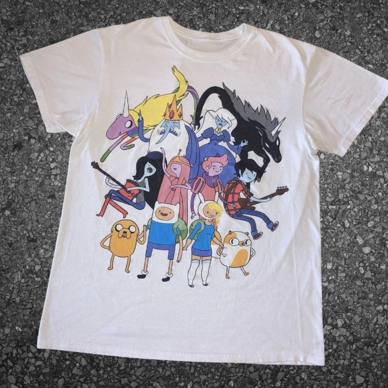 Camiseta UNISEX con personajes de Adventure Time, tallas S-4XL, novedades de primavera/verano, corte regular, informal