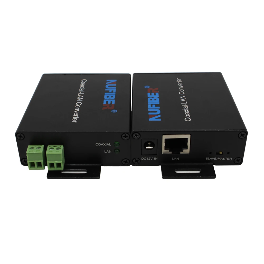 2-wire and 1 LAN 10/100M IP Ethernet over Coaxial Extender 2km ethernet over twisted-pair cable  extender