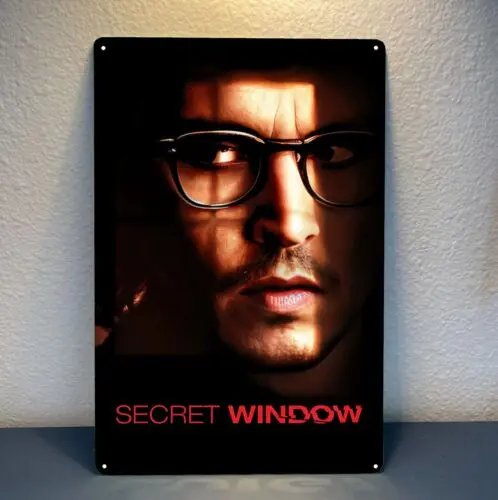 Secret Window Johnny Depp Movie Metal Poster - Collectable Tin Sign - 20x30cm