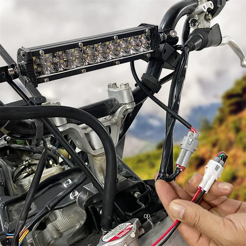 For ATV Yamaha Raptor 700 700R LED Front Headlight Bright&Switch Set For RAPTOR 90 YFM90R 125 250  350 250R 50 80 YFZ50  YFZ450R