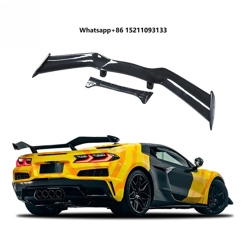 

Upgrade to Z06 Style Carbon Fiber Car Rear Trunk Lip for Chevrolet Corvette C8 Rear Trunk Spoiler Wing Fit Vehicle Accessories