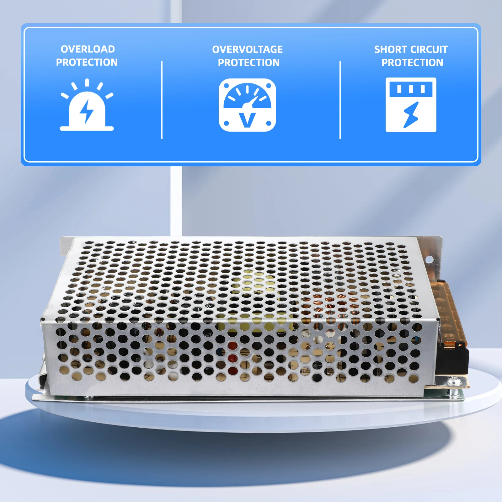 

Switching Power Supply 12V20A250W Constant Voltage Iron Box LED Light Strip Security Adapter L200xW110xH50mm Universal