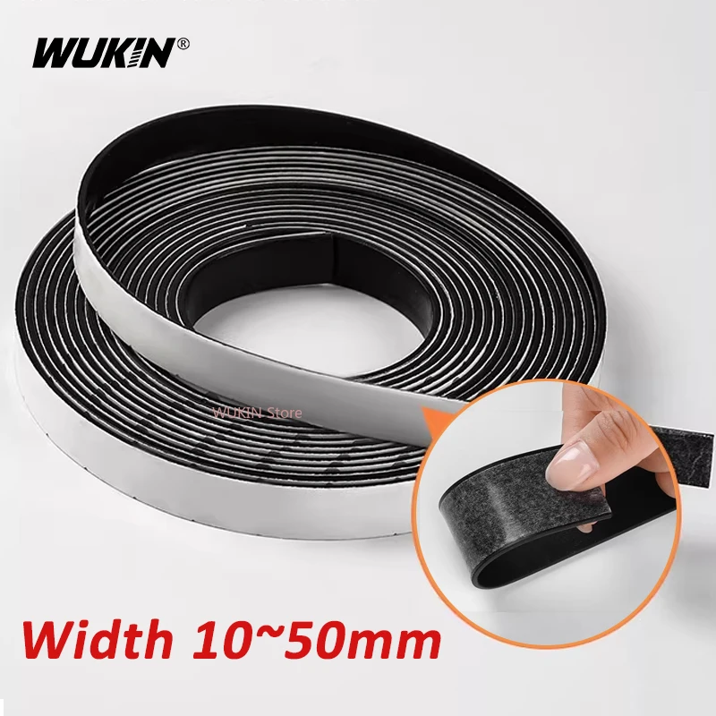 Black Self-Adhesive Silicone Strip Single-Sided Silicone Rubber Sheet Sealing plate gasket  Anti slip, shock-absorbing