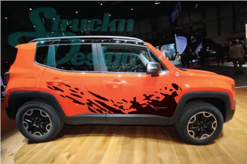 

Splatter Splash Tattoo Grunge Design Tribal Door Bed Side Pickup Vehicle Truck Vinyl Graphic Decal Sticker