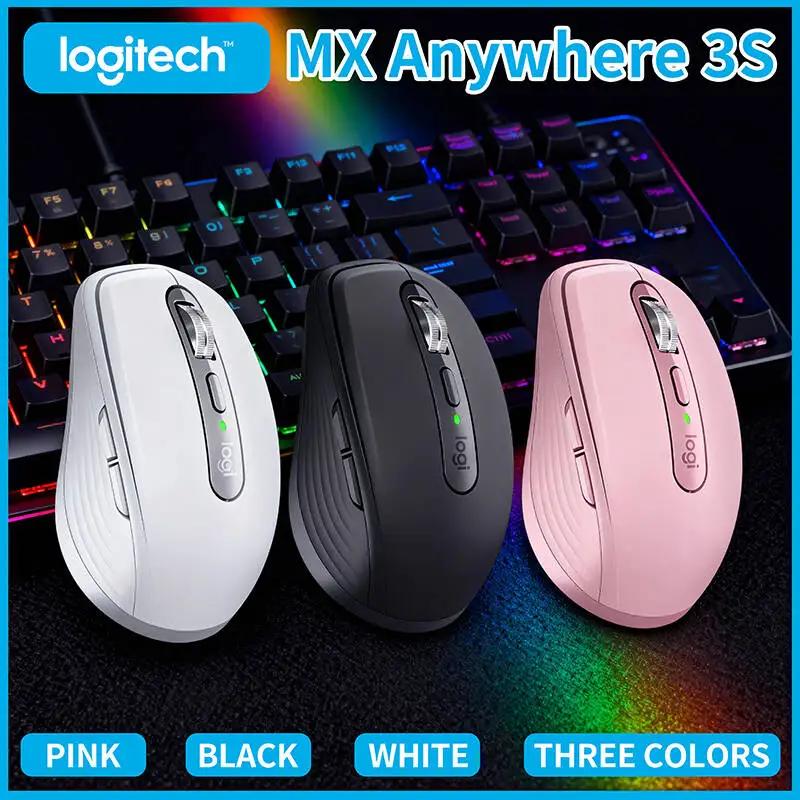 

Компактная мышь Logitech MX Anywhere 3S, эргономичный дизайн, перезаряжаемая, с быстрым прокруткой для портативных ПК Mac