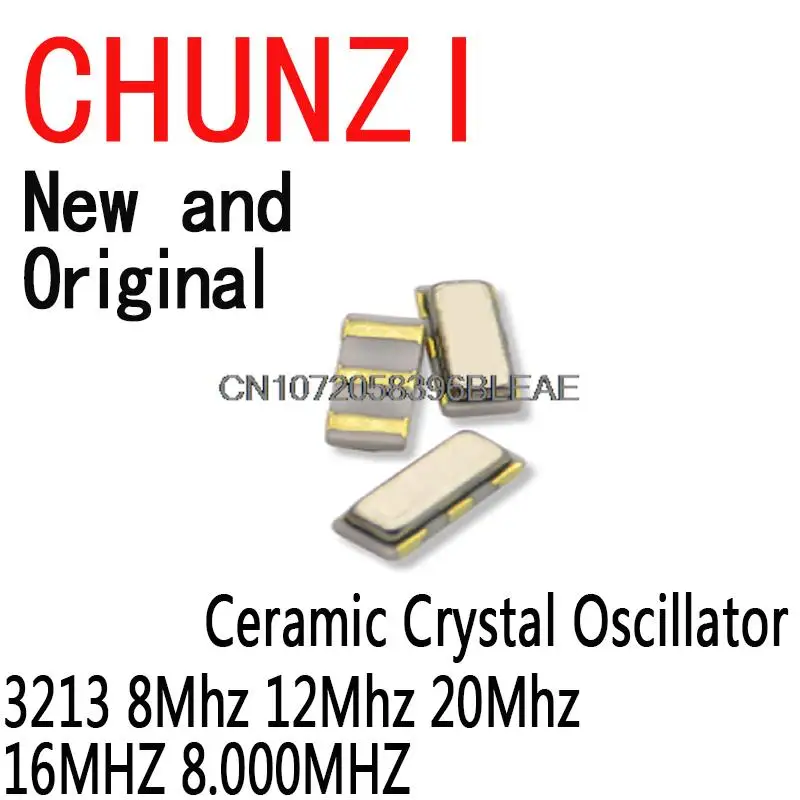 Ibuw SMD Ceramic Crystal Oscillator CSTCE 3Pin Ceramic Resonators CSTCE16M CSTCE8M 3.2*1.3 3213 8Mhz 12Mhz 20Mhz 16MHZ 8.000MHZ