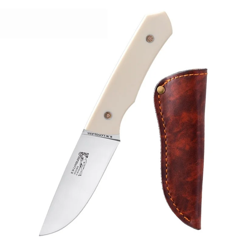 Neues Bestseller-Messer M390 mit Hoher Härte, Skandinavisches Design, Spiegelpoliert, Knochengriff, Sammlerstück, Camping- und Obstmesser