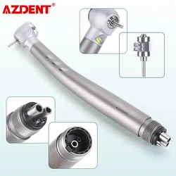 Handpiece dental de alta velocidade, gerador eletrônico, LED, rolamento de cerâmica, botão, cabeça padrão, 4 spray de água, 2 furos, 4 furos