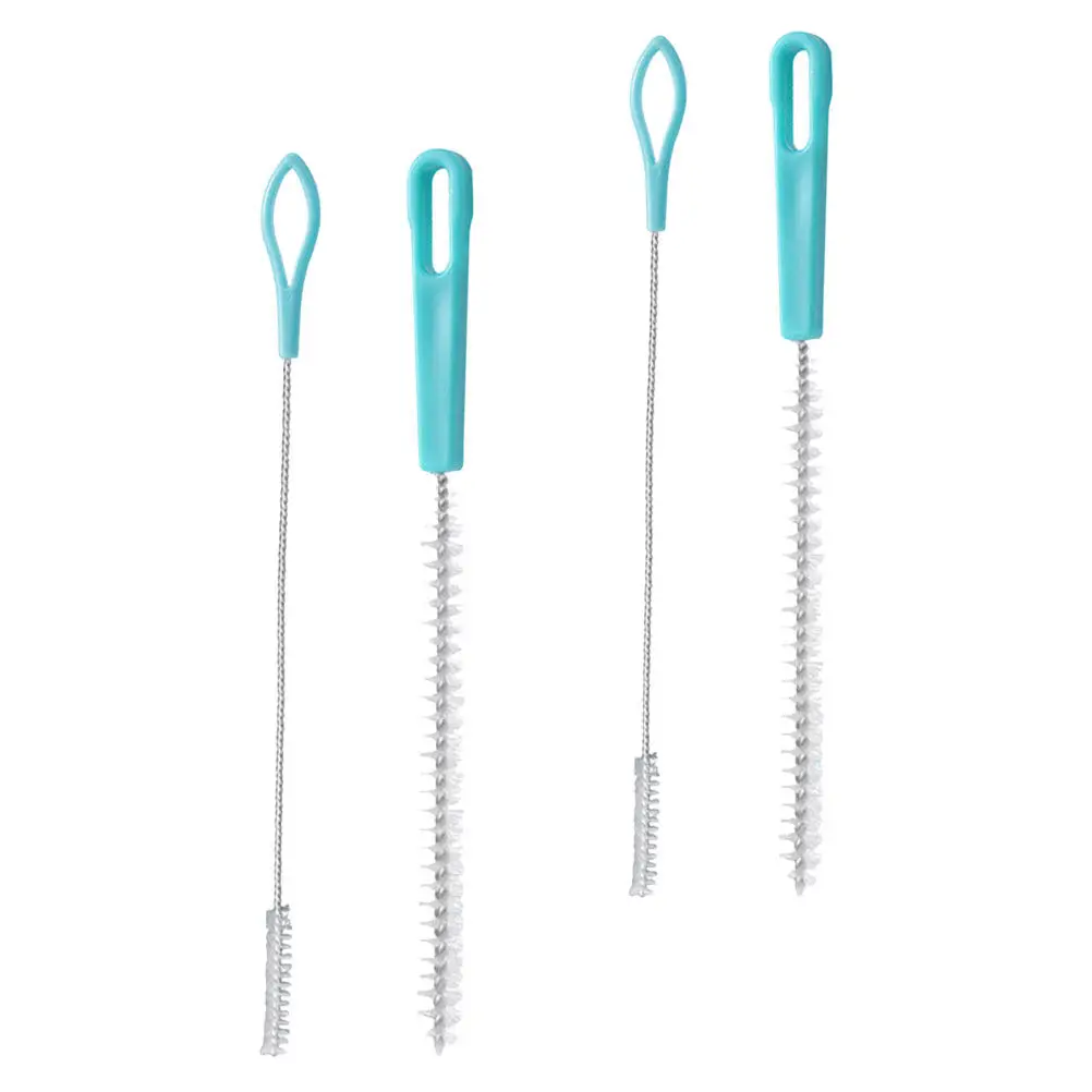 4Pcs Soft Bristle Lotus Root Cleaning Brush Set Extra Long Narrow Bottle Brush for Baby Bottles Straws Water Bottles Tea Kettle
