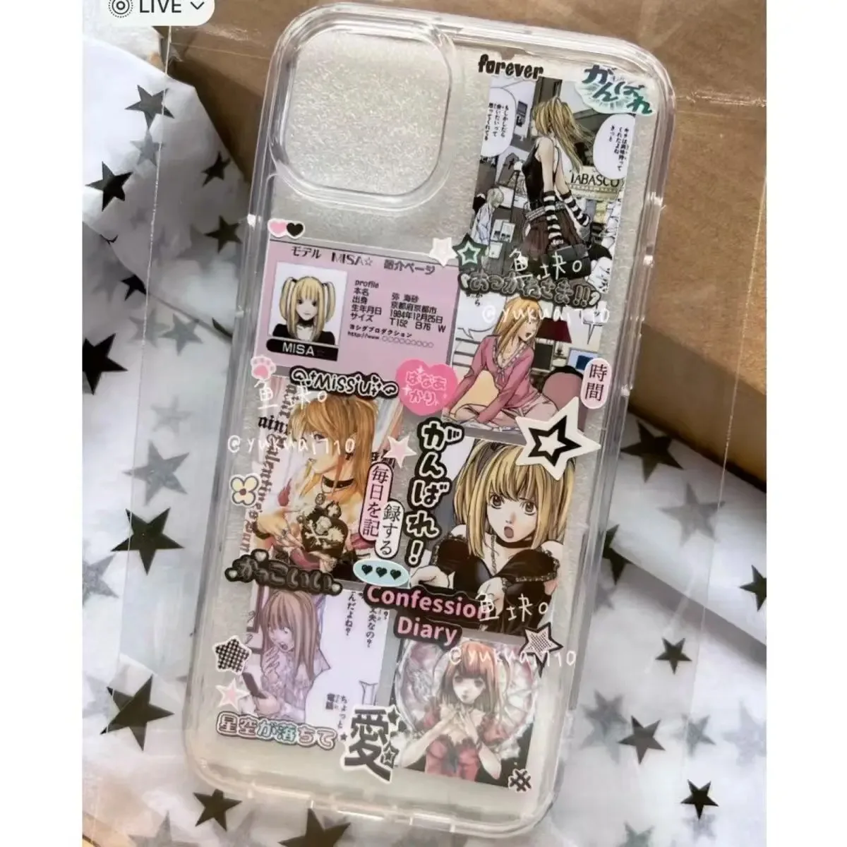 Japan Comic Funny illustration girl star Phone Case For iPhone 11 12 13 14 15 16 17Pro Max Plus Anti Fall Clear Back Cover﻿﻿﻿﻿﻿﻿